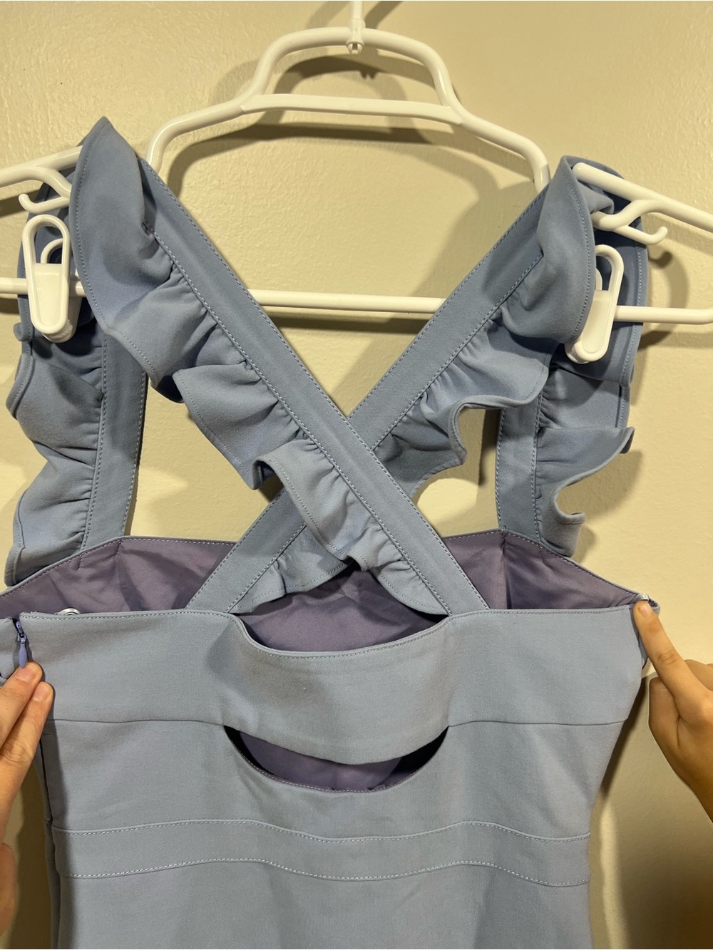 Likely Ruffle Shoulder Hara Dress in Lavender Luster Size 2 - Picture 6 of 10
